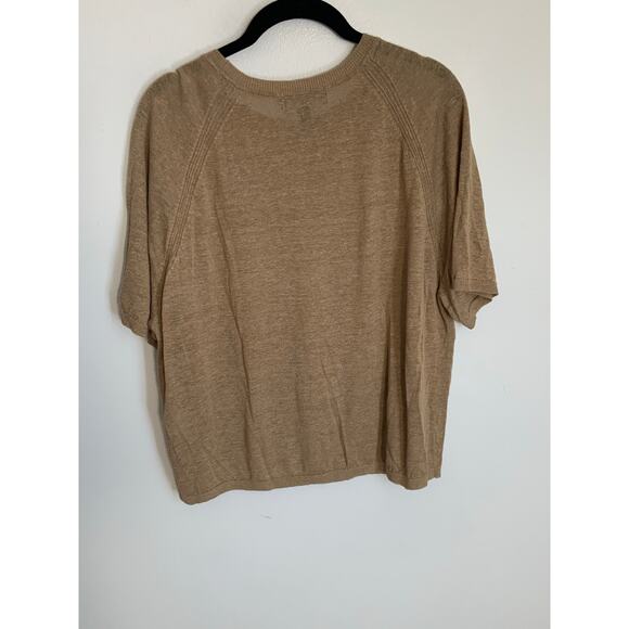 Banana Republic tan linen blend sweater size large - Picture 4 of 6